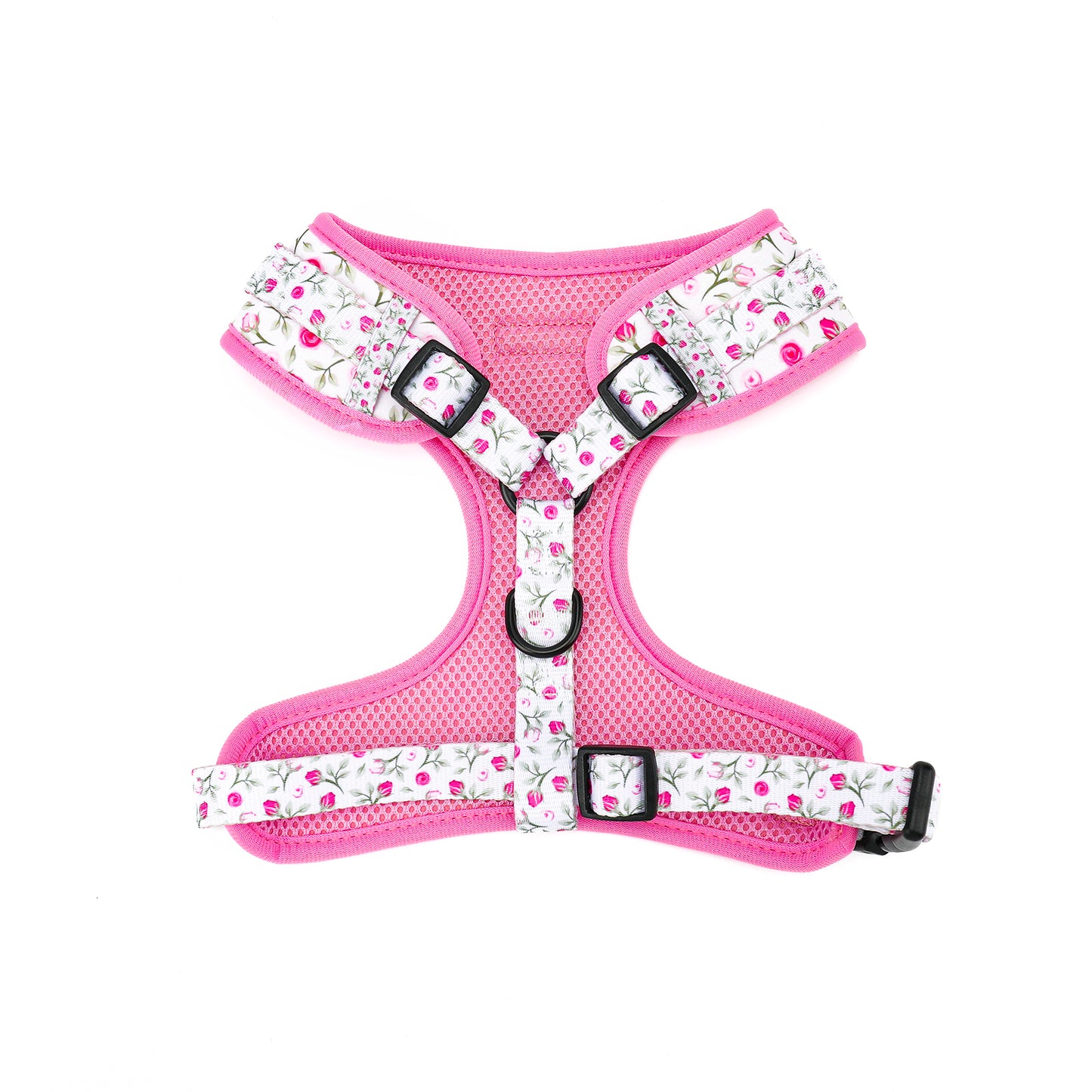 Rose Garden - 4 Piece Bundle - Harness, Collar, Lead & Poop Bag Holder