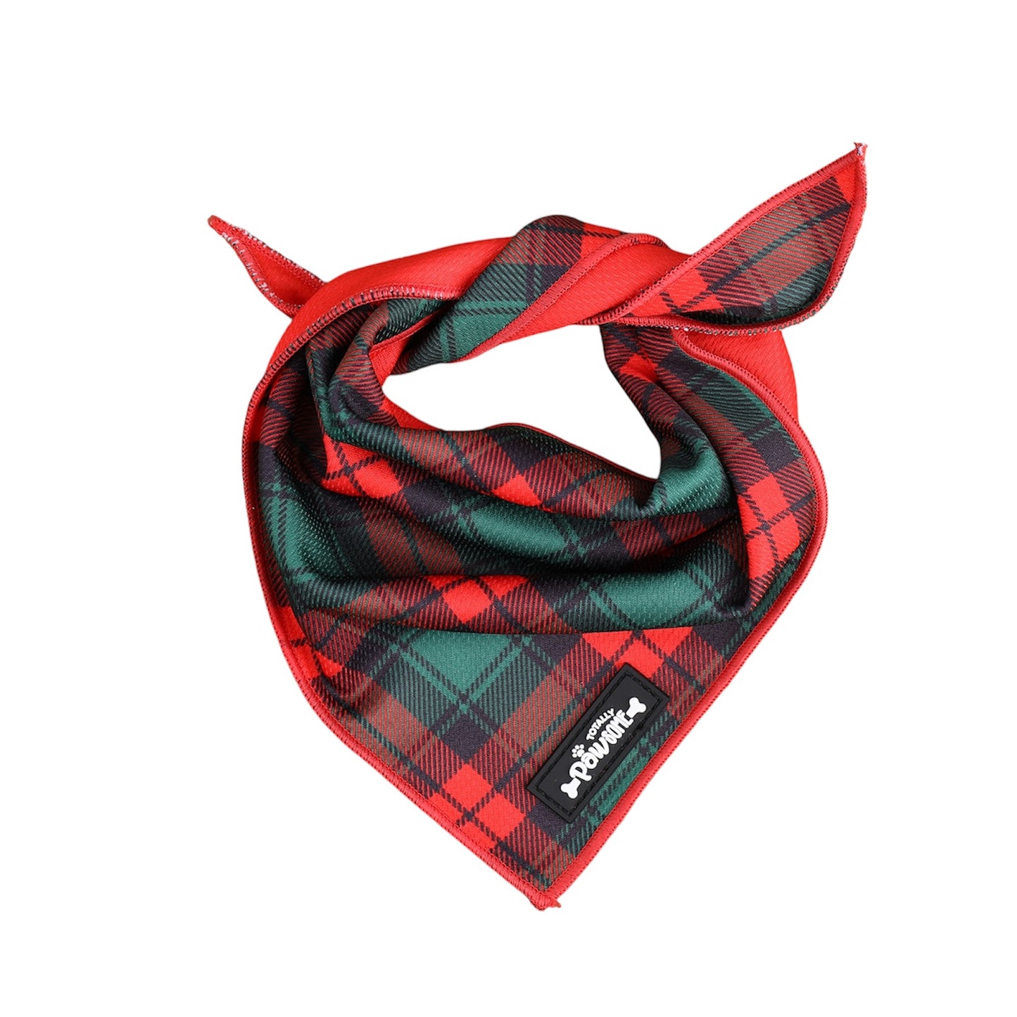 Christmas Red Green Tartan Bandana - Totally Pawsome