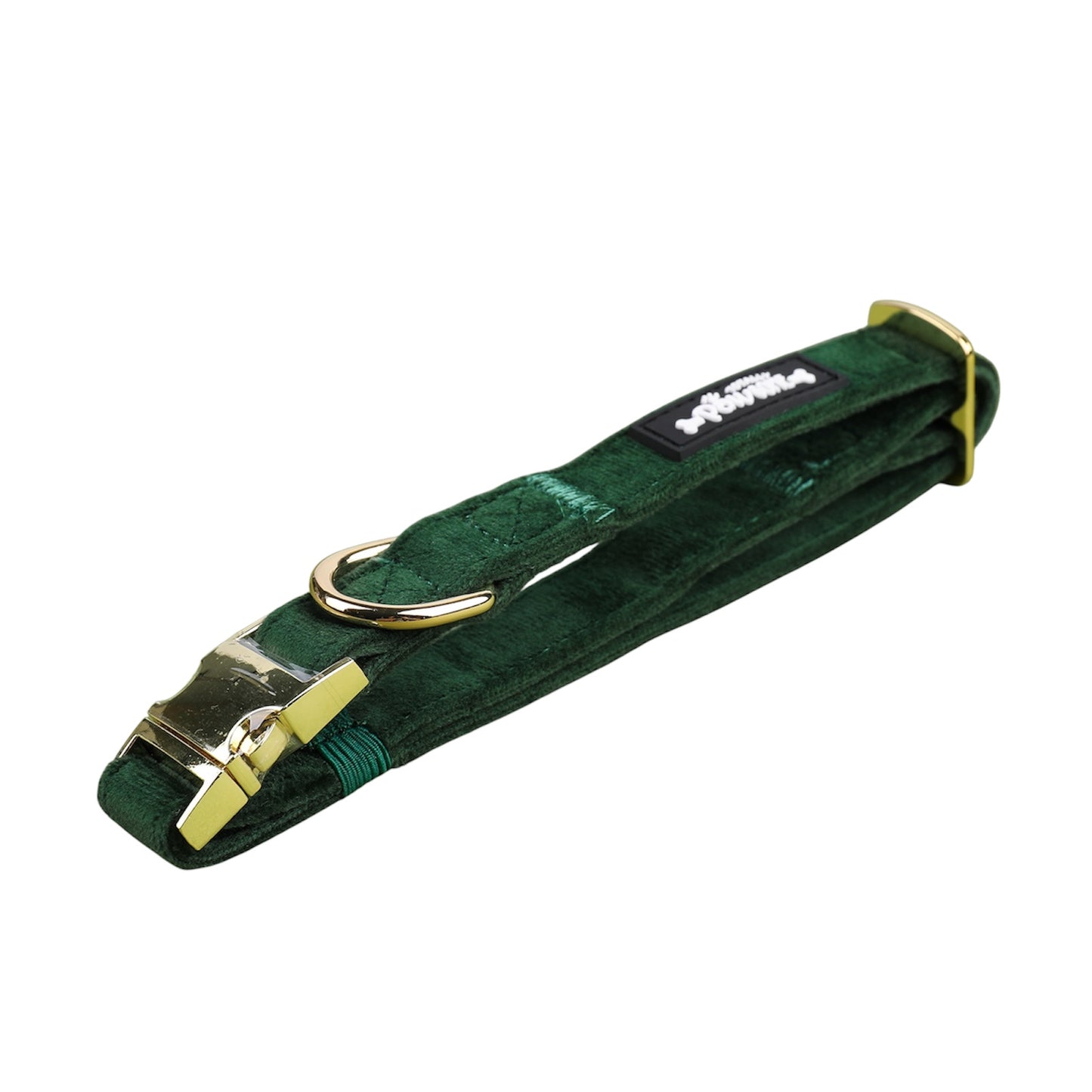 green velvet adjustable dog collar