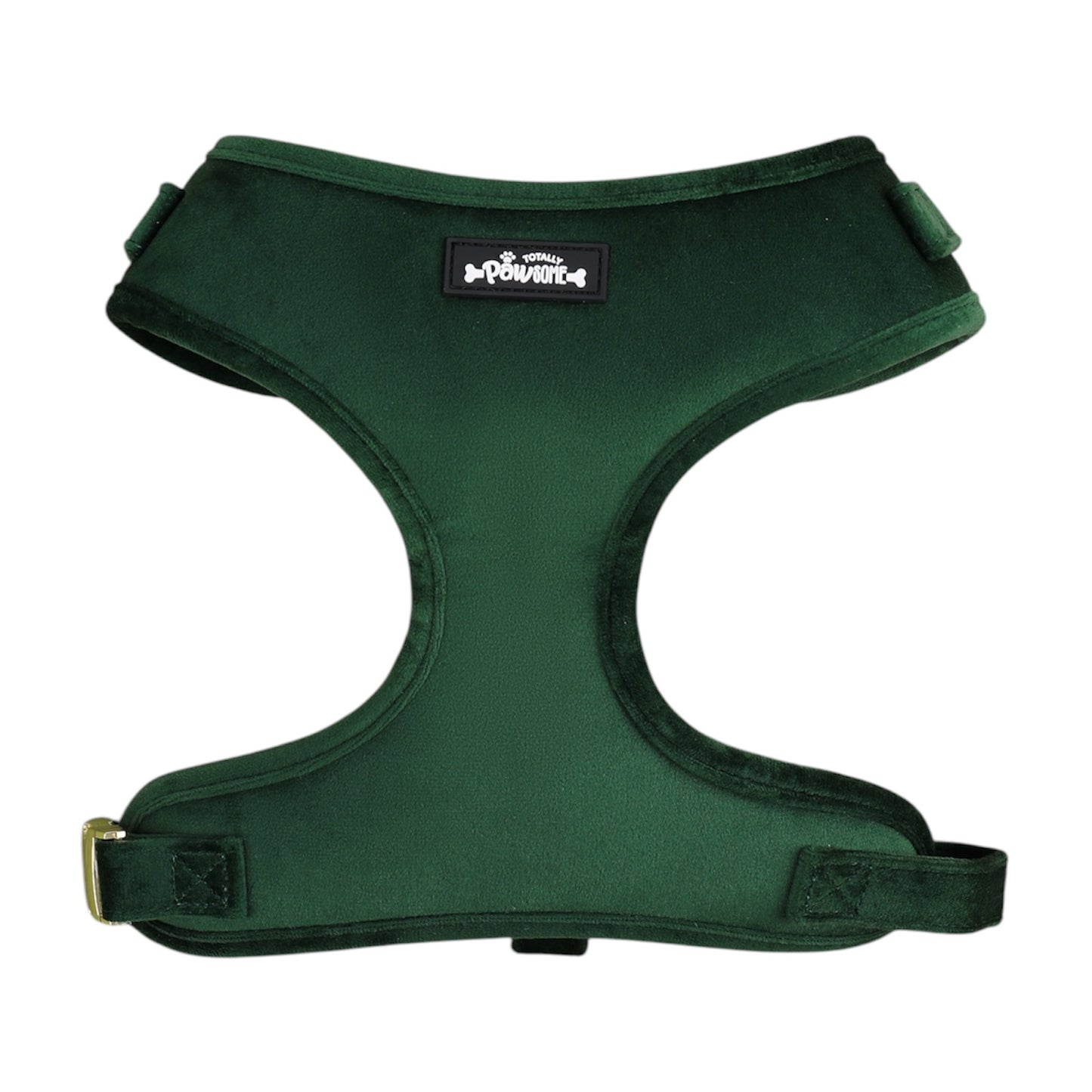 green velvet adjustable neck dog harness
