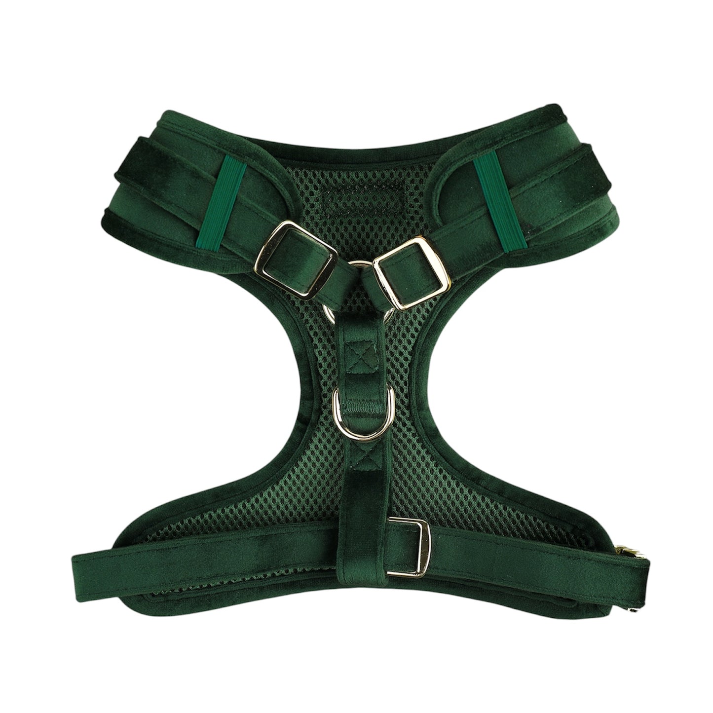 green velvet dog adjustable neck harness