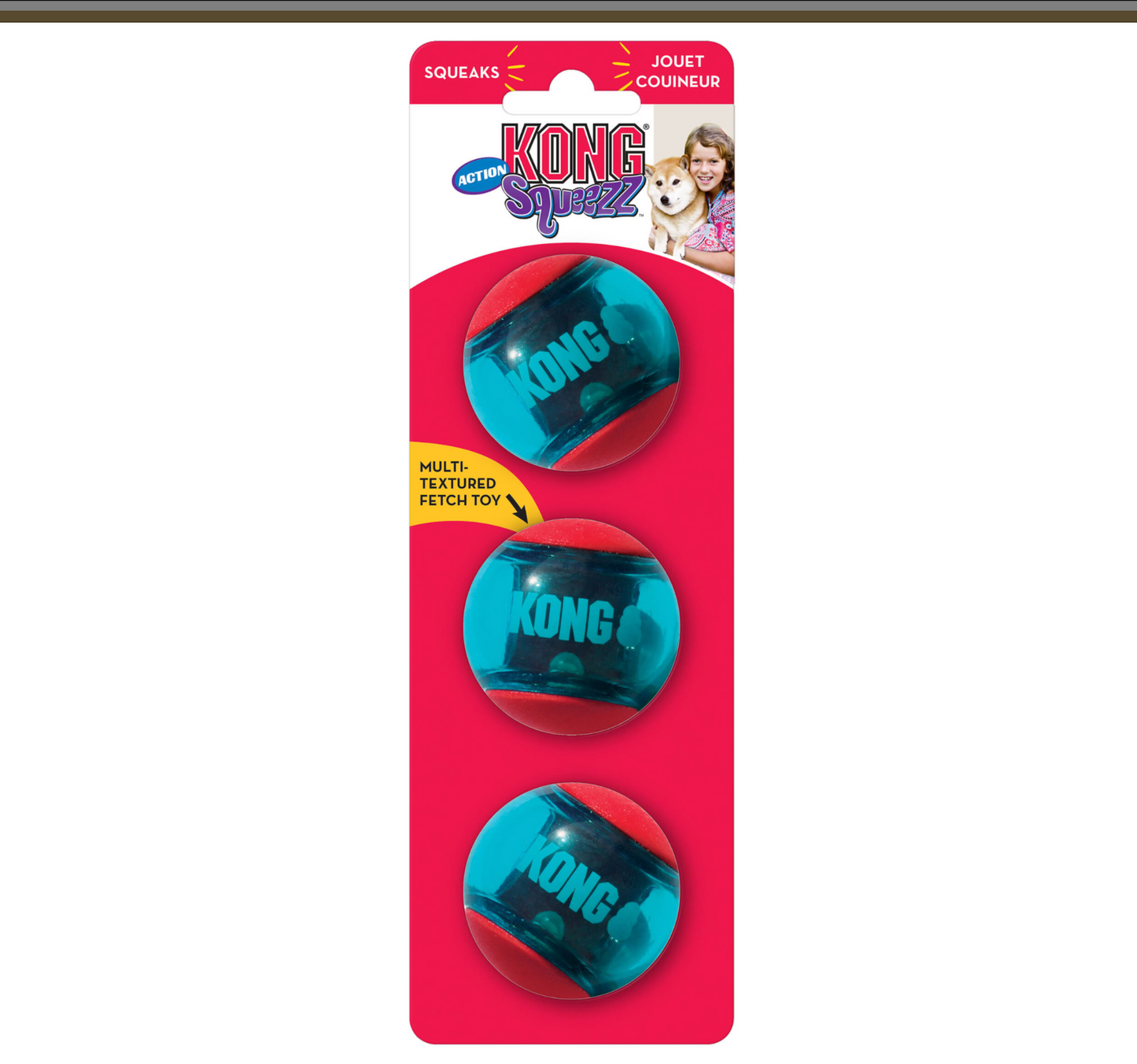 Kong Squeeze Action Red Ball