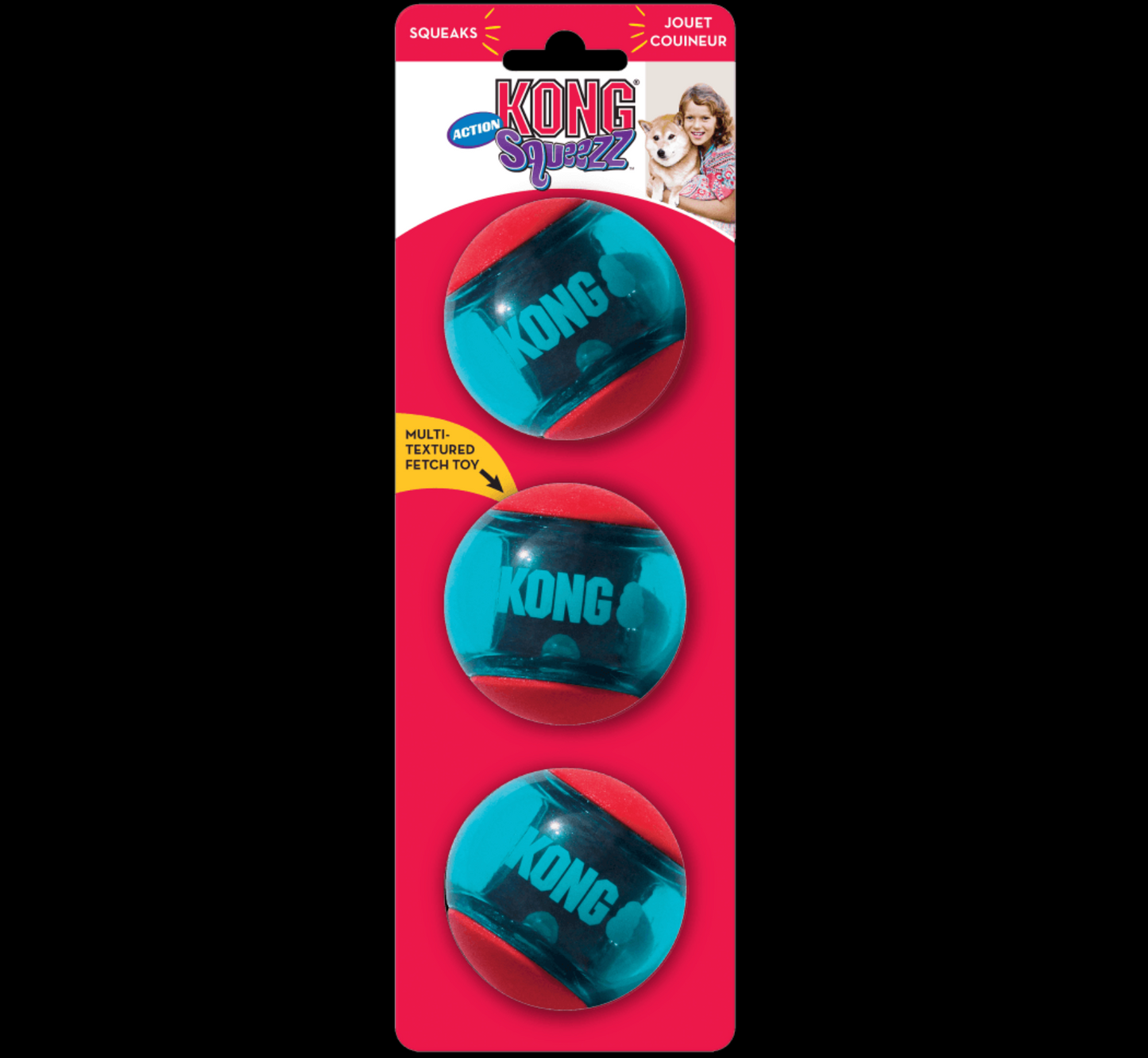 Kong Squeeze Action Red Ball