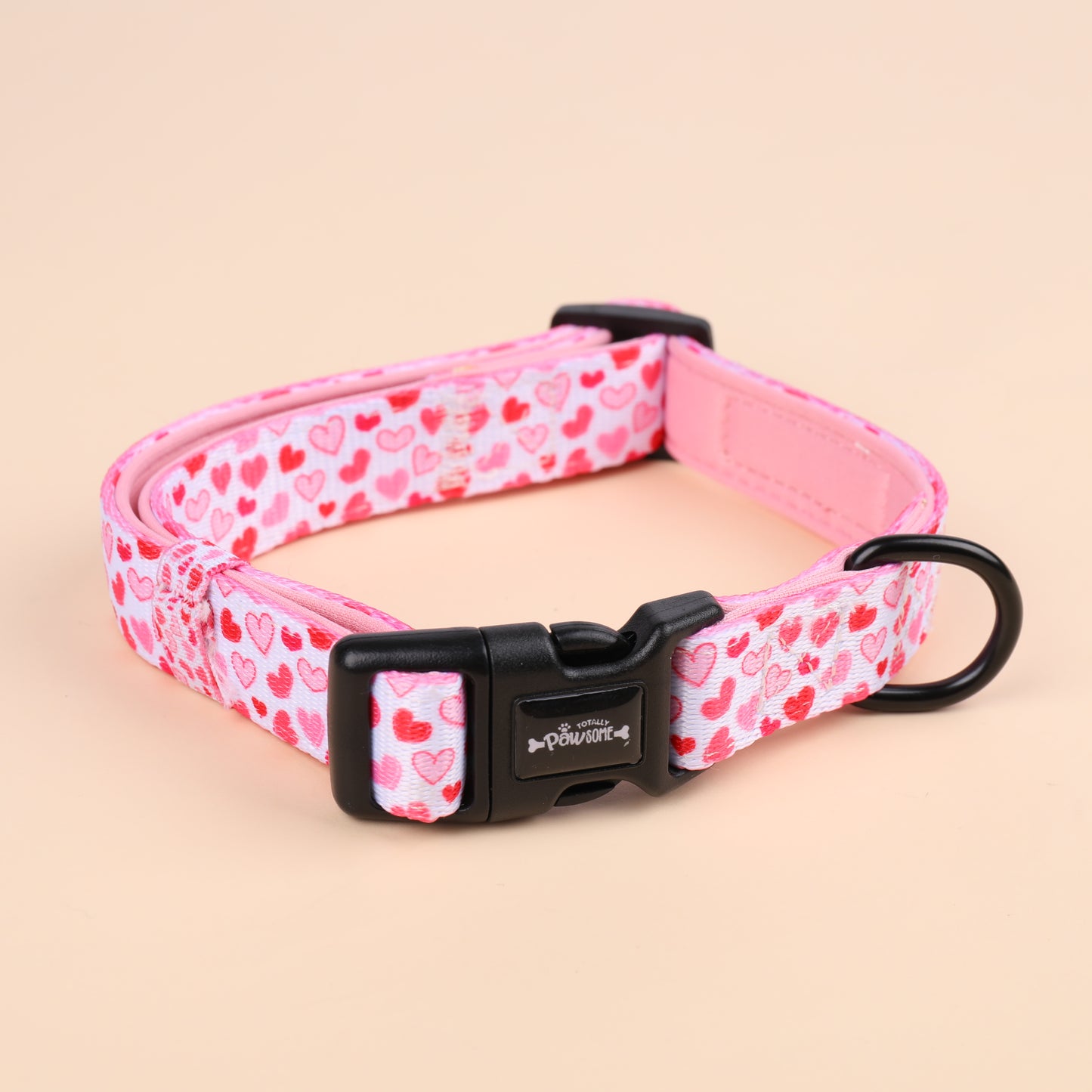 Pink Hearts Dog Collar