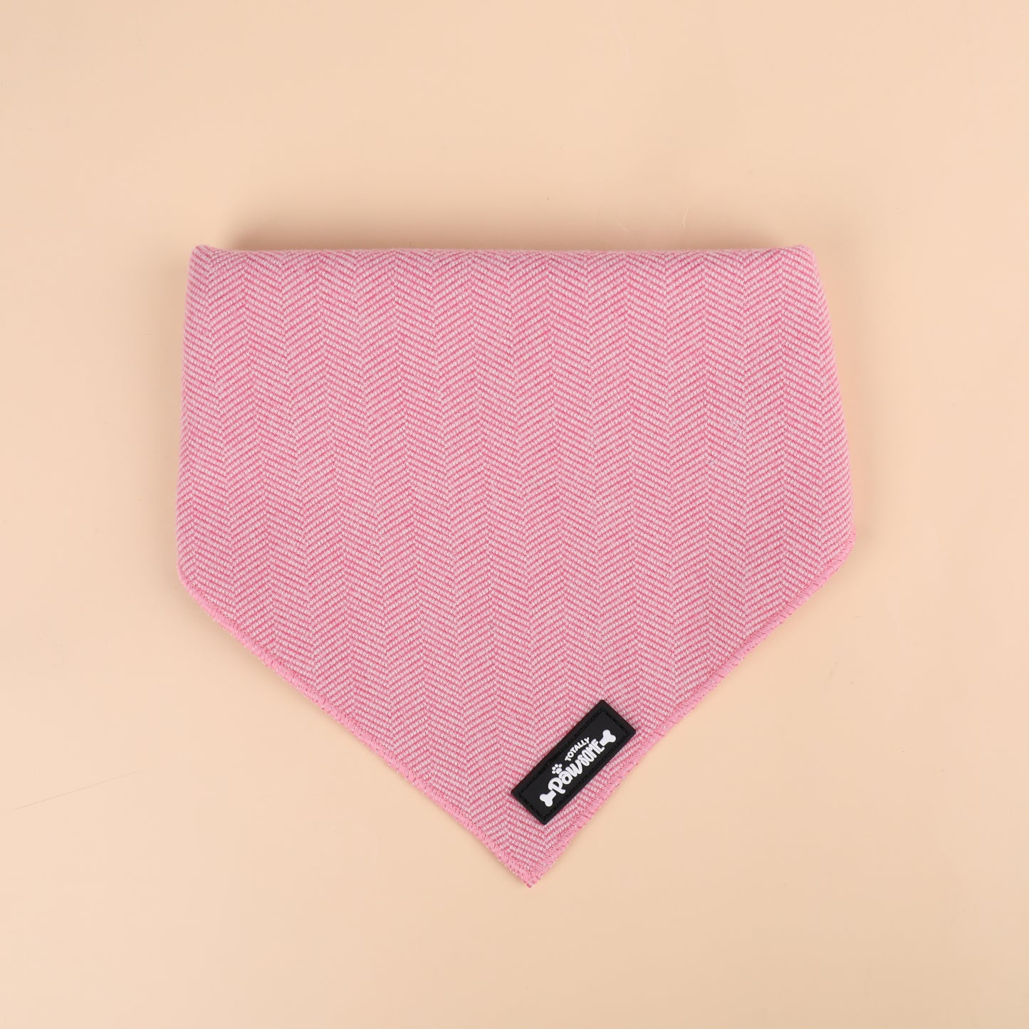 Pink Tweed Dog Bandana