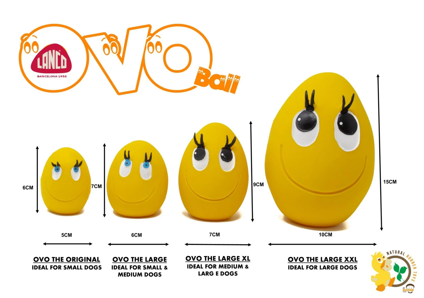 OVO XXL Orange Egg - Dog Toy