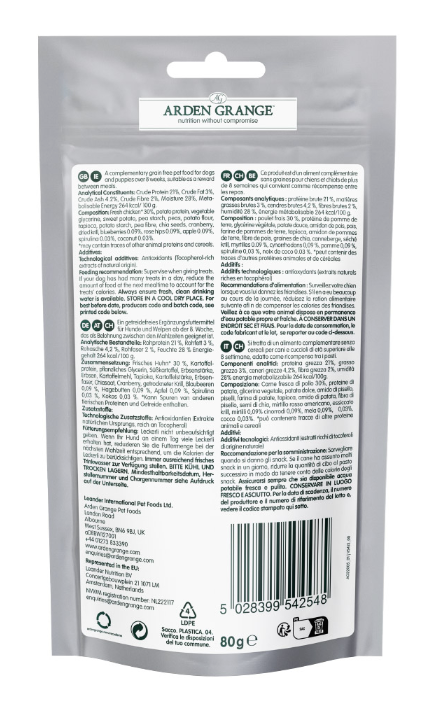 Arden Grange Training Treats Grain Free -Chicken & Superfoods