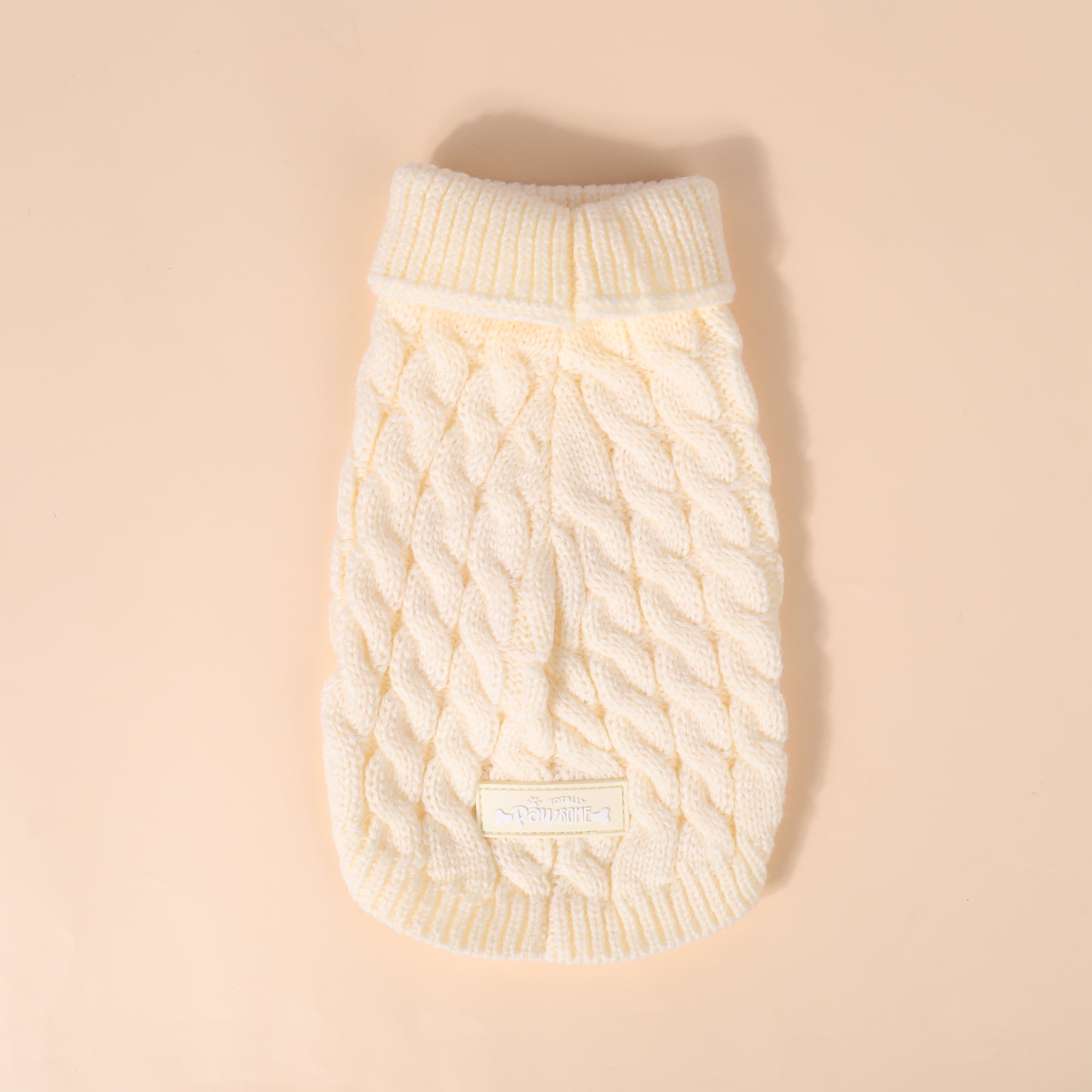 Warm Cream Cable Knitted Jumper - Totally Pawsome