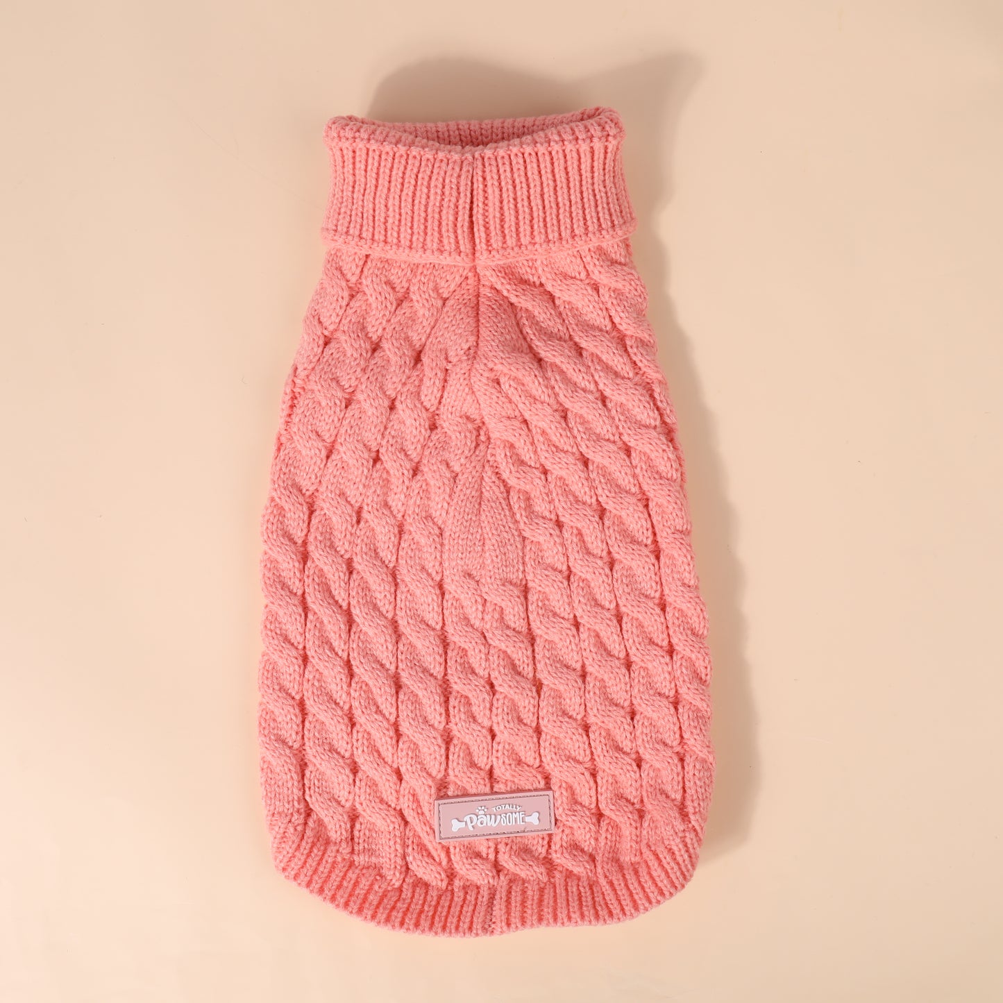Warm Pink Cable Knitted Jumper - Totally Pawsome