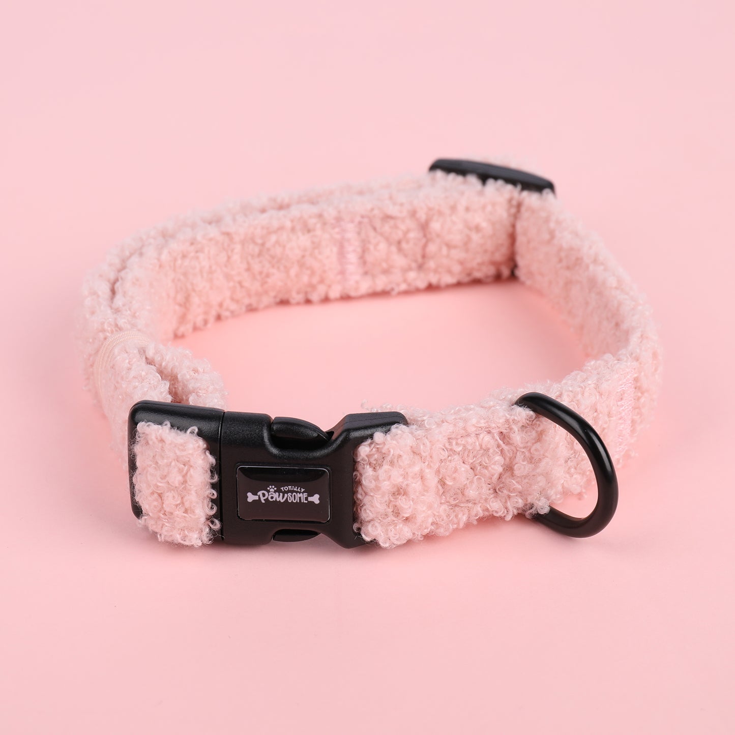 Marshmallow Pink Teddy Collar - Totally Pawsome