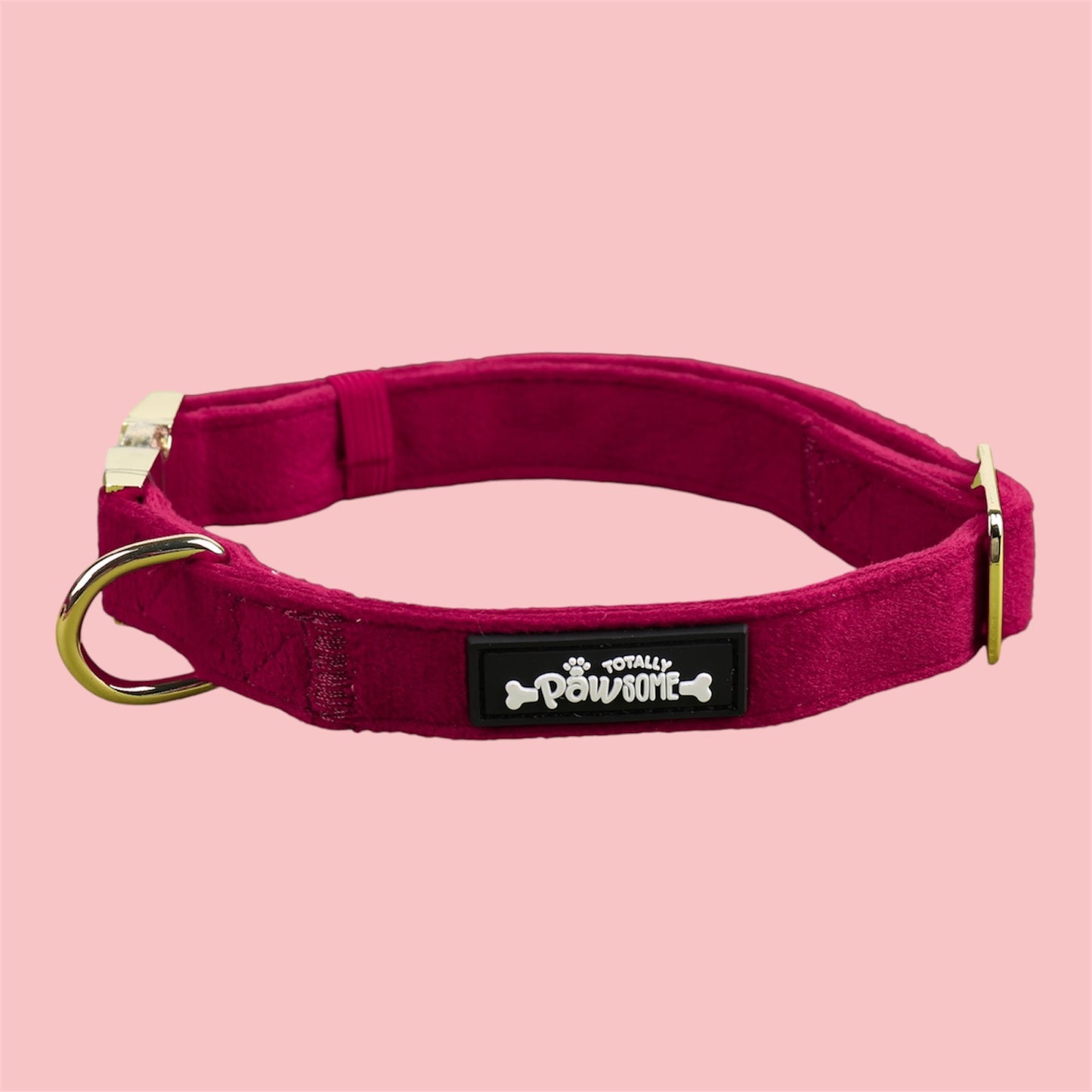 Red Velvet Collar - Totally Pawsome