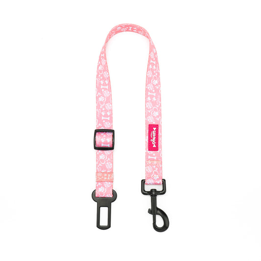 Seat Belt Restraint - Pink Paws