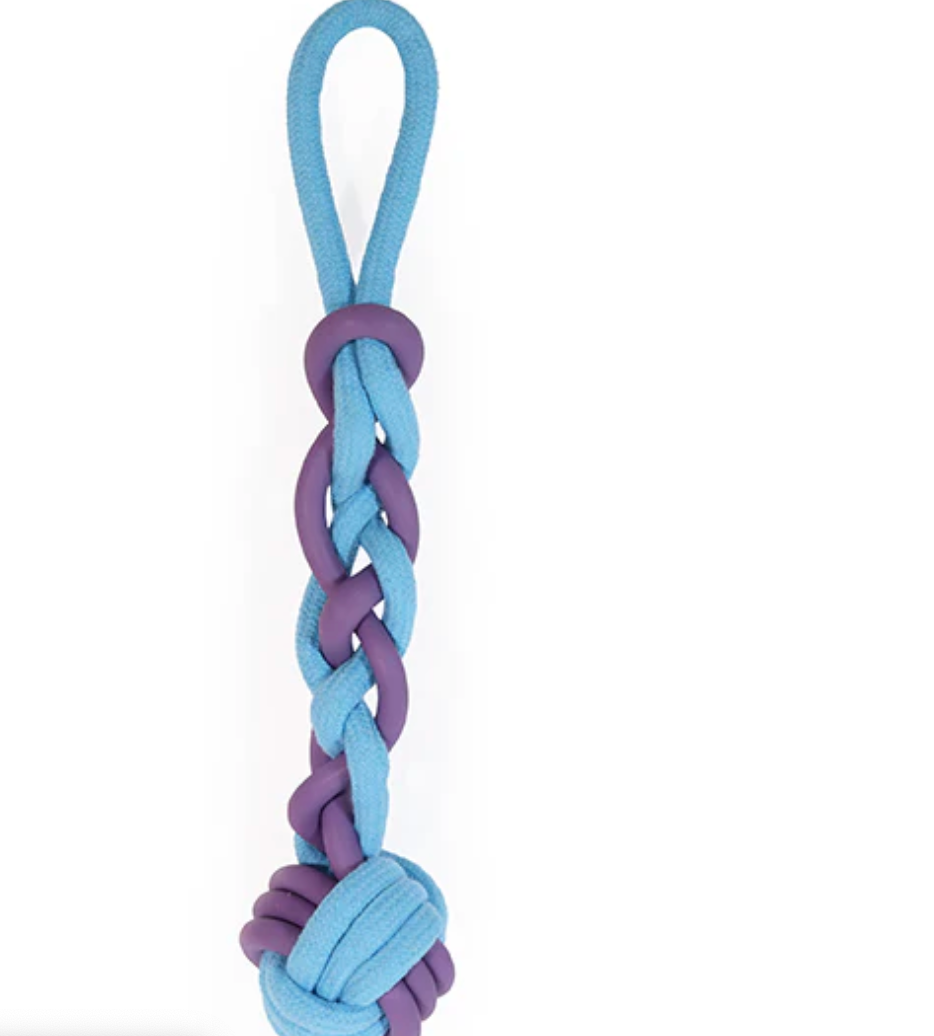 Battersea Rope Dog Toy Blue and Purple