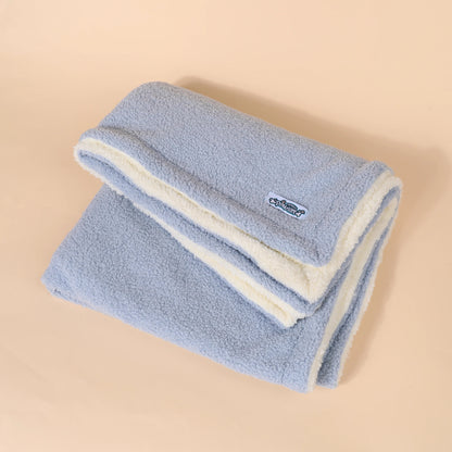 Bubblegum Blue Teddy Fleece Blanket - Totally Pawsome