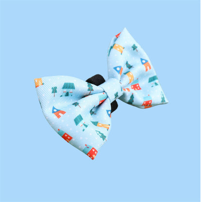 Christmas Snowy Bowtie & Bandana Set - Totally Pawsome