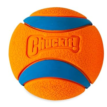 Chuckit Ultra dog ball - orange and blue