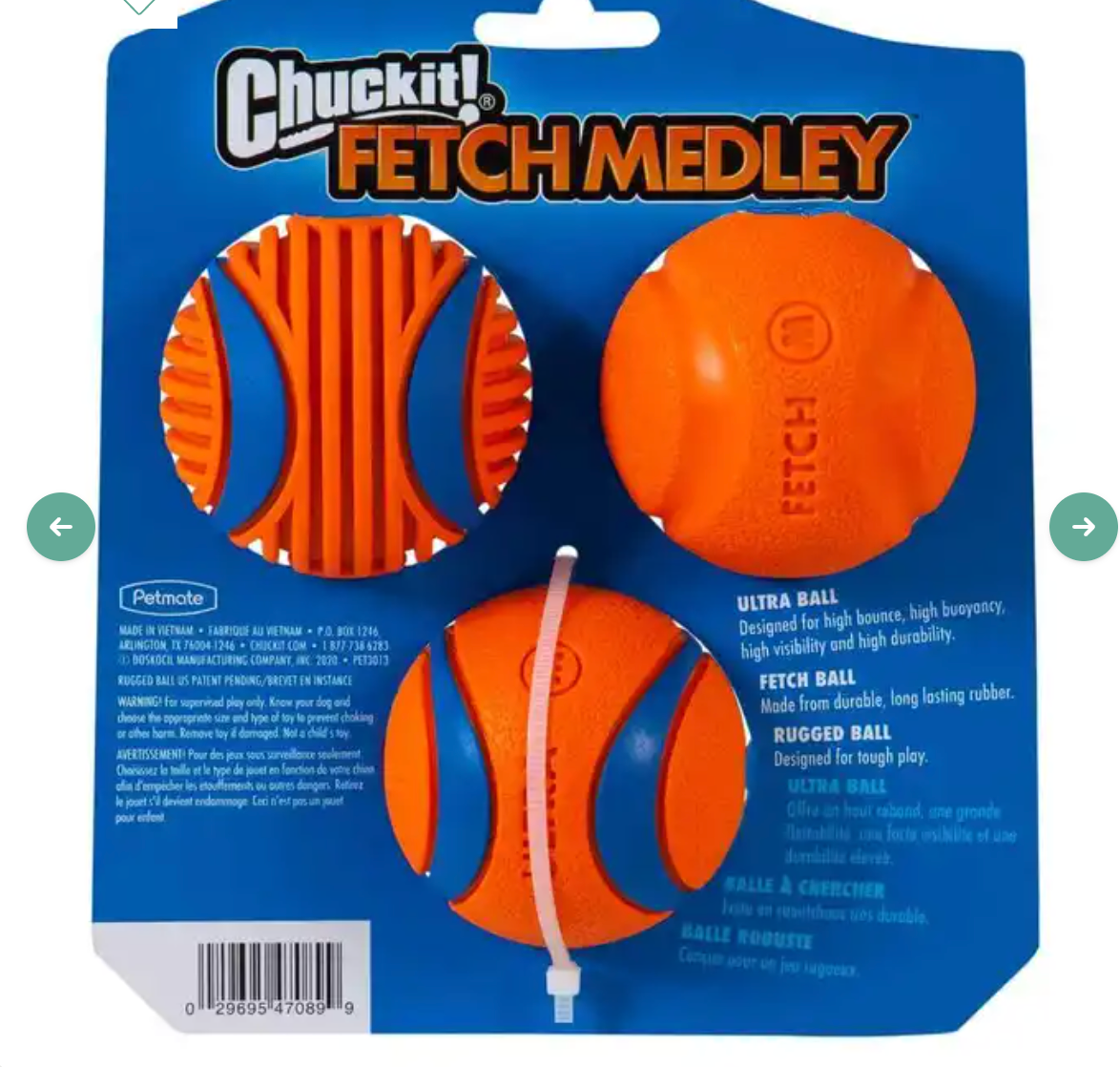 chuckit fetch medley dog balls