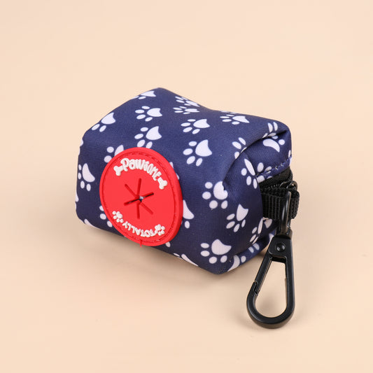 Classy Navy Paws dog Poop Bag Holder