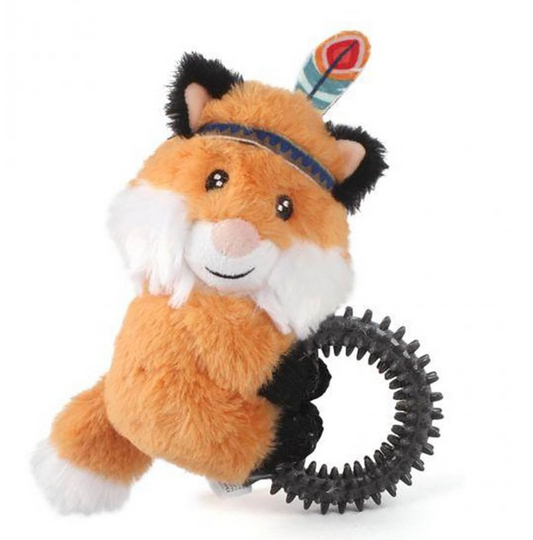 Fox with TPR ring dog Toy