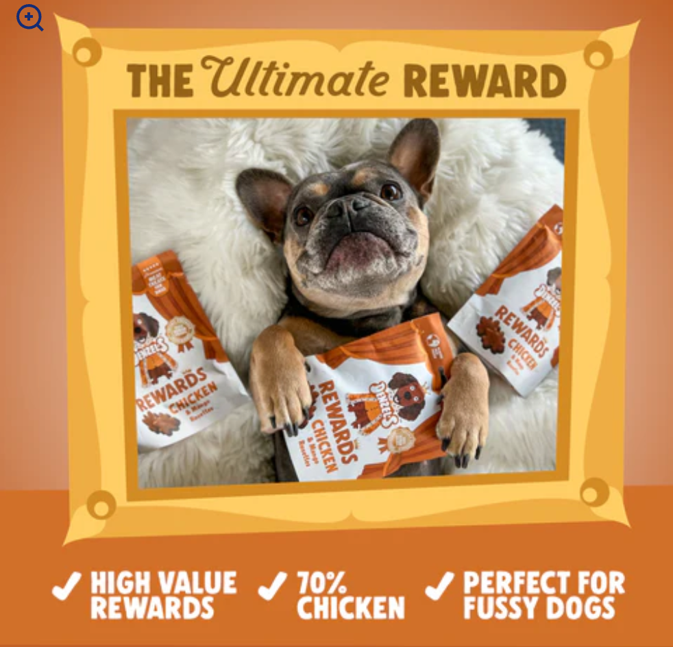 Denzels Dog Treats with dog