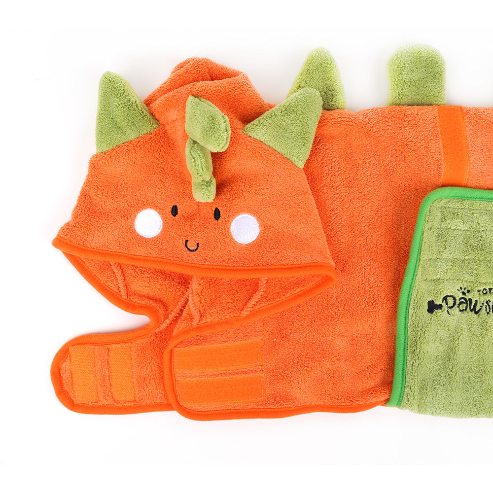 Dinosaur Dog Drying Robe for Dogs & Puppies