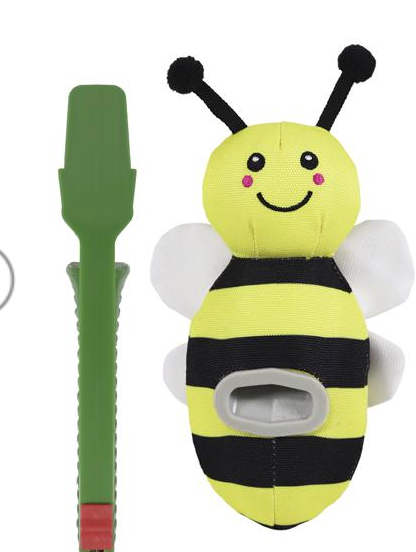 Flingerz Bee Dog Toy Yellow and black