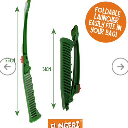 Flingerz Bee Toy launcher sizes