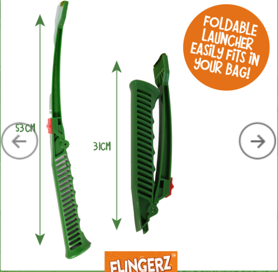 Flingerz Rabbit Dog Toy - launcher size