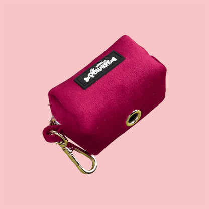 Red Velvet Poop Bag Holder