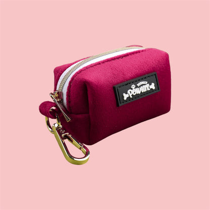 Red Velvet Poop Bag Holder