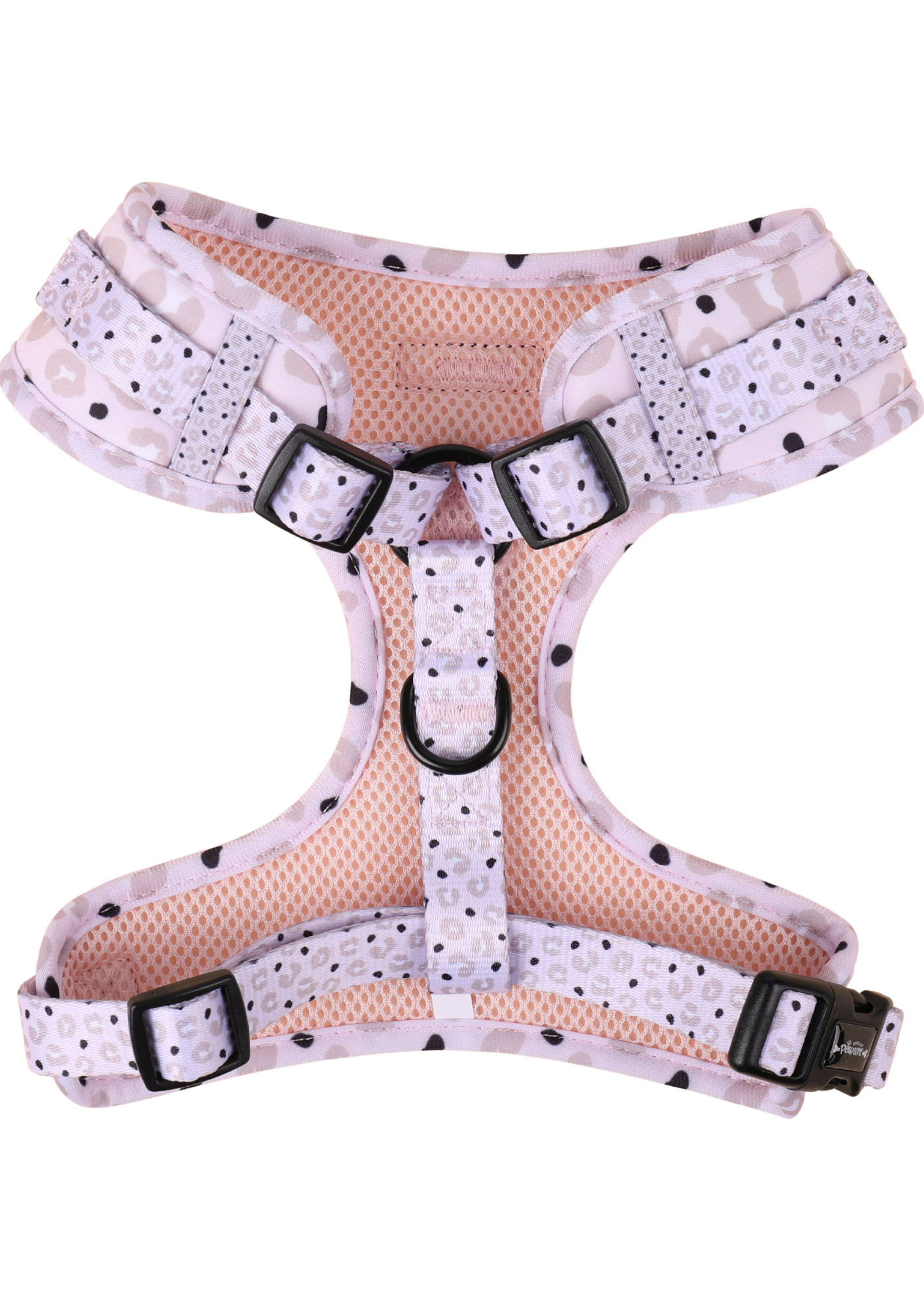 Leopard Print Dog Harness Back