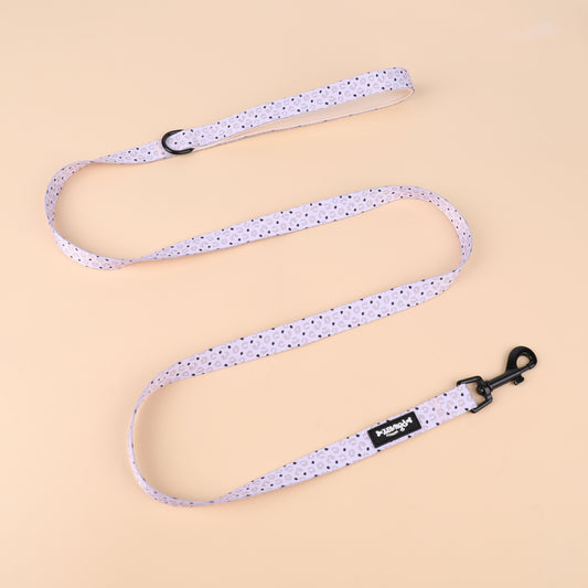 Lilac Leopard Print long dog Lead