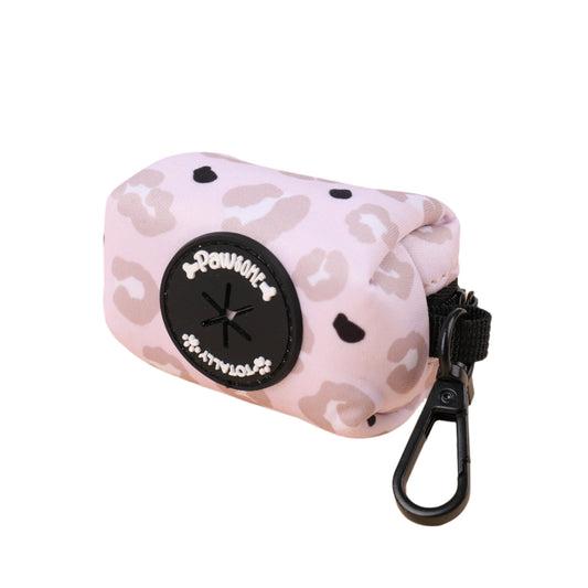 Lilac Leopard Print dog Poop Bag Holder