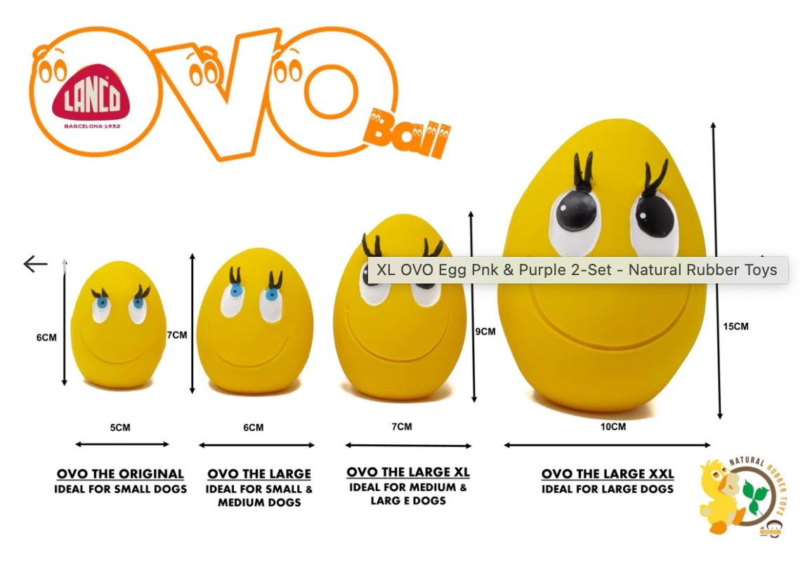 Ovo egg family sizes