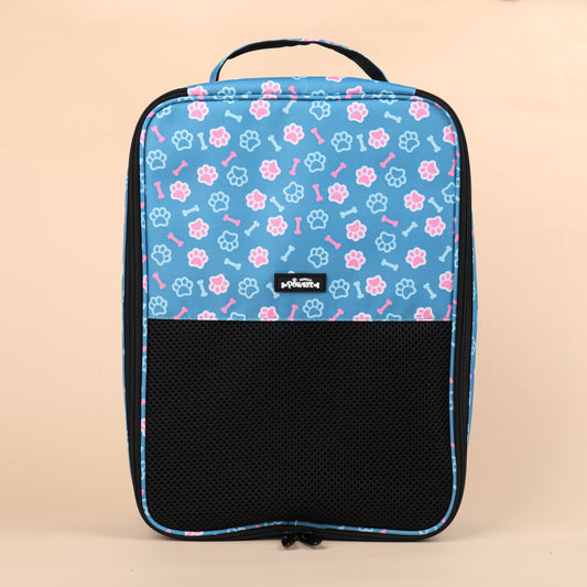 Pawsome paws Blue Pink dog Storage Bag