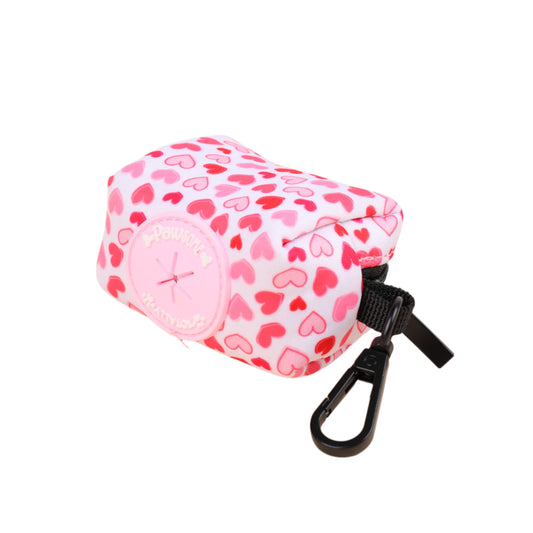 Pink Heart Poo Bag holder for Dogs & Puppies