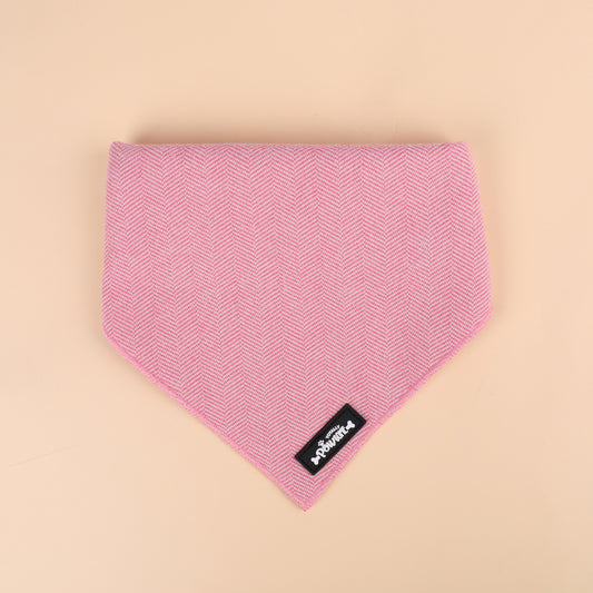 Pink Tweed Dog Bandana