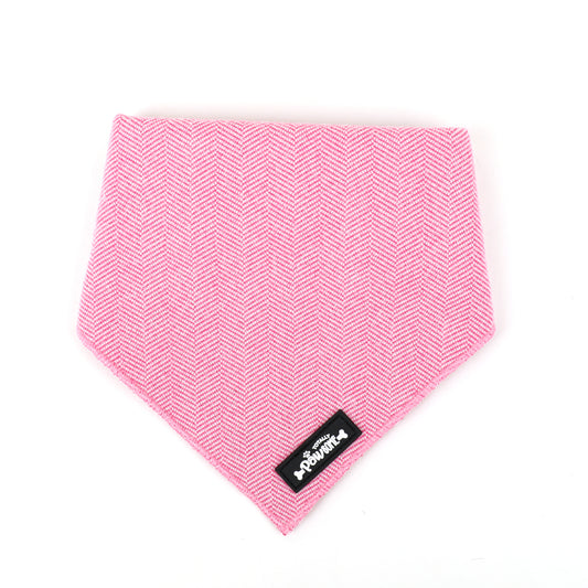 Pink Tweed Country Dog Bandana