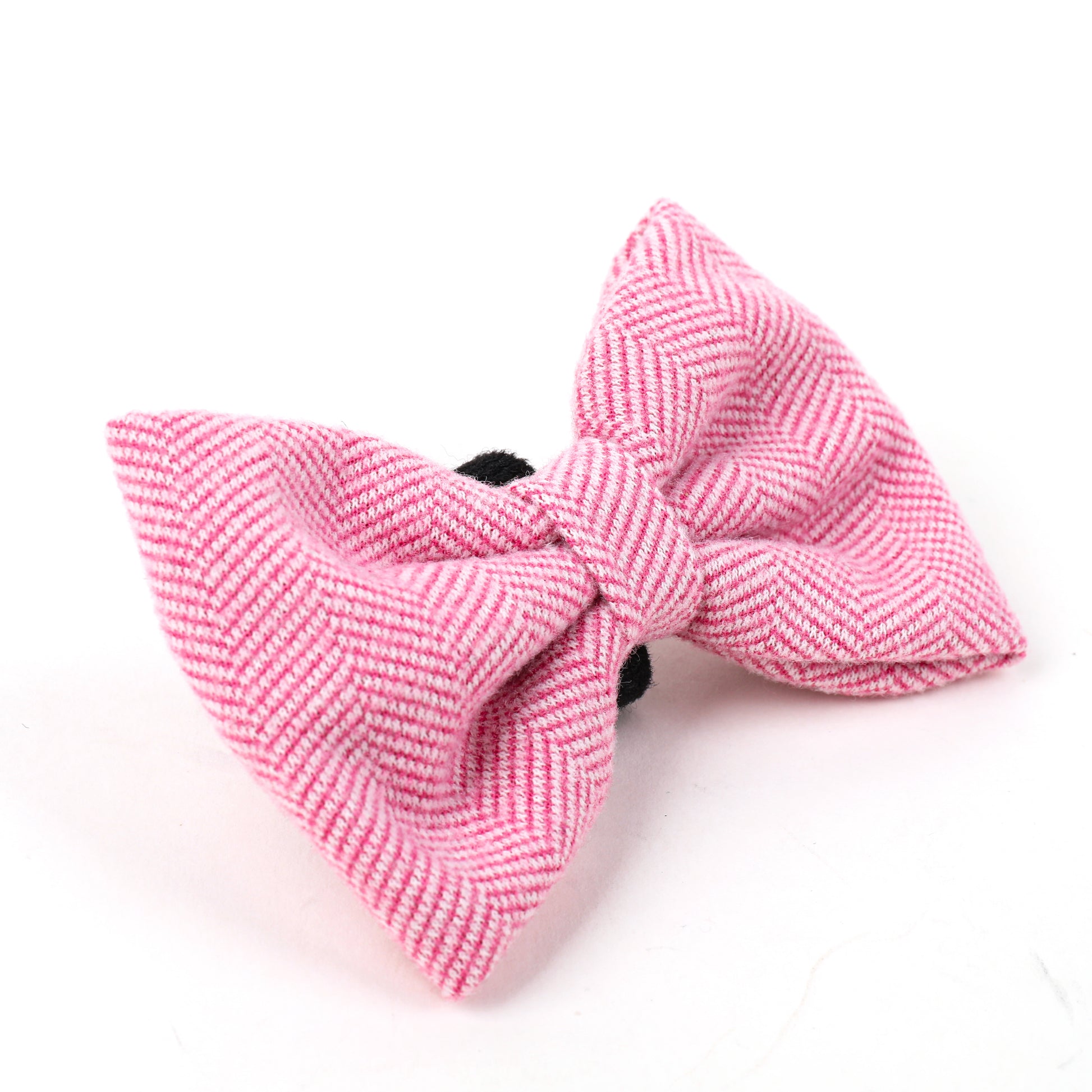 Pink Tweed Dog Bow Tie