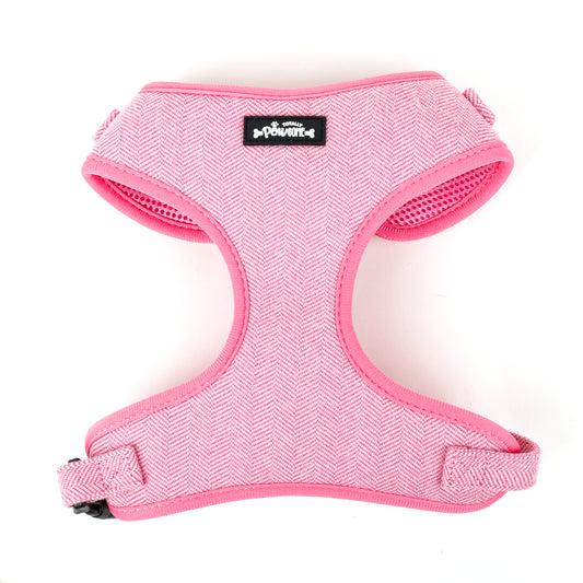 Pink Tweed Dog Harness