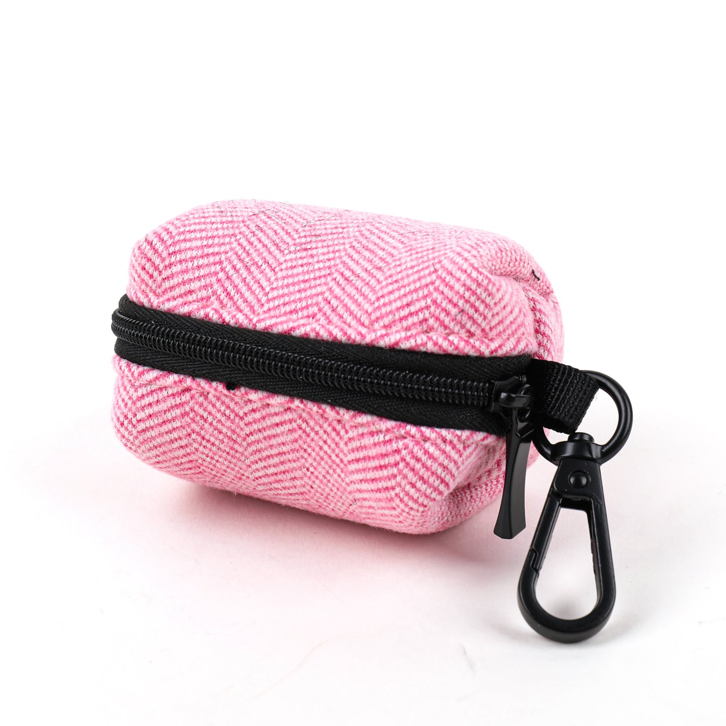 Pink Tweed Dog Poo Bag Holder for Country Weddings