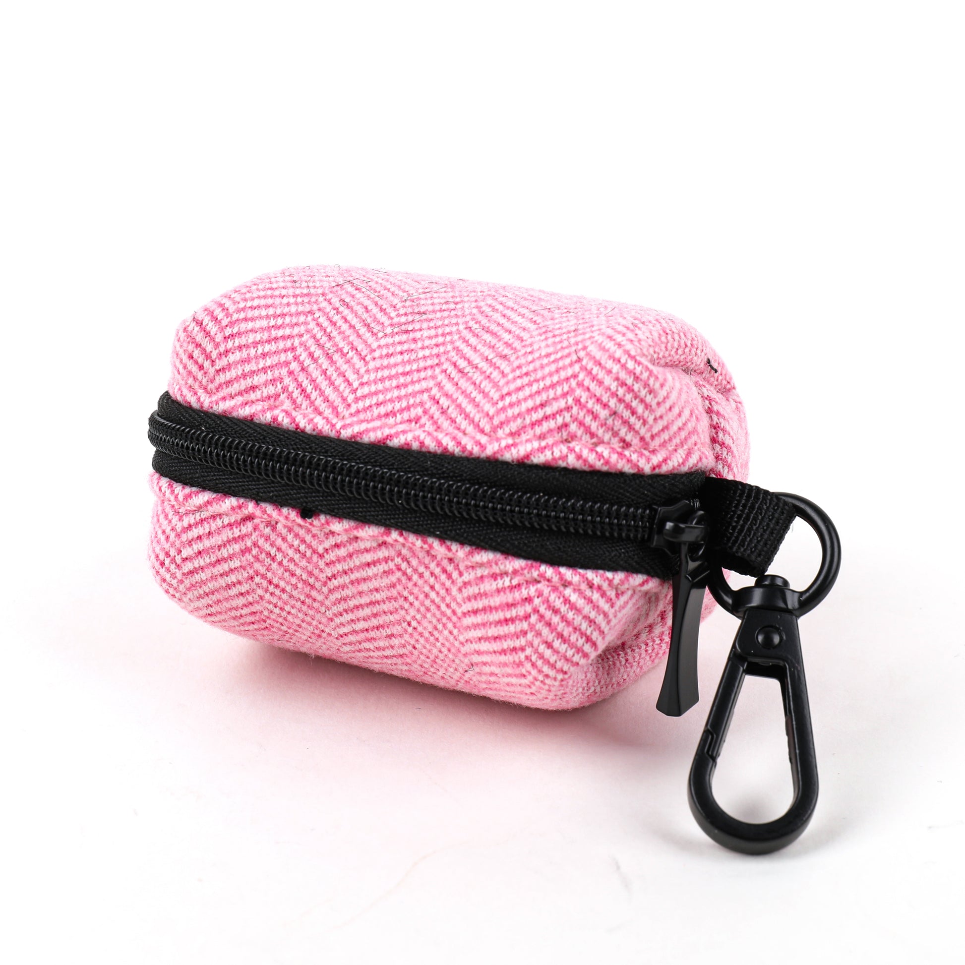 Pink Tweed Dog Poo Bag Holder for Country Weddings
