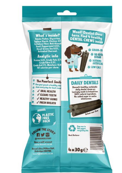 Denzel's Daily Dentals for Dogs - Chicken, Peppermint and Green Tea