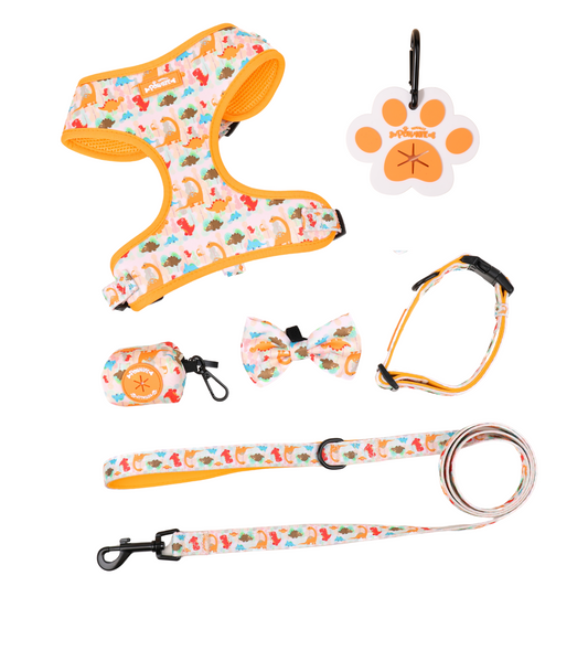 DinoPaws Adjustable Dog Harness Bundle