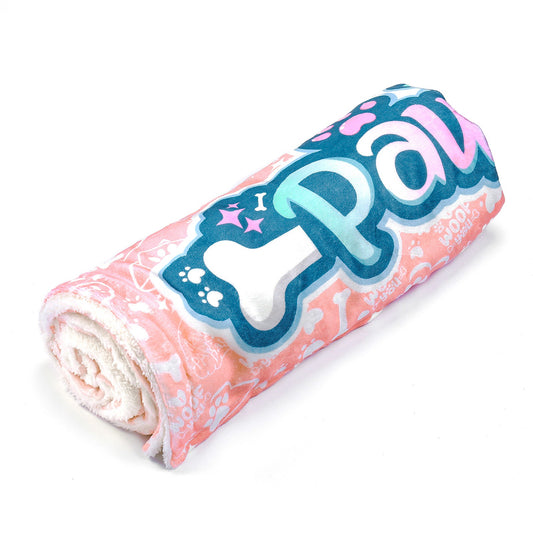 Pink Paws TP Fleece Blanket
