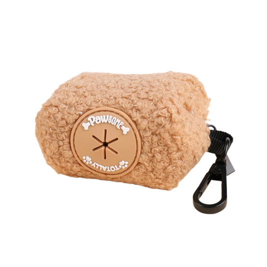 brown dog poo bag holder