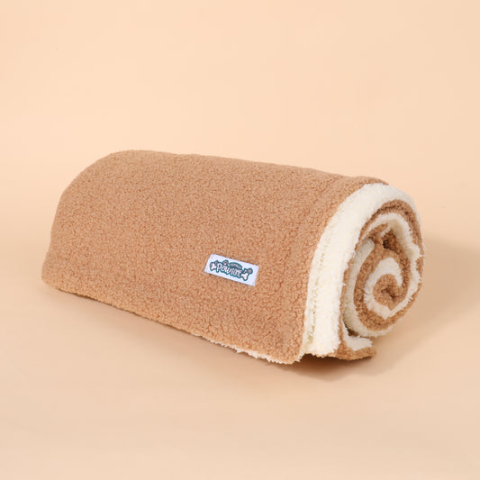 Brown Teddy Fleece Blanket for dogs