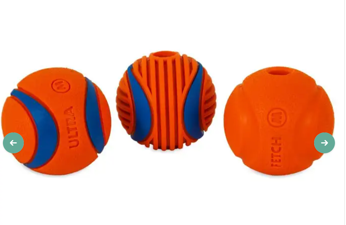 chuckit rubber dog balls