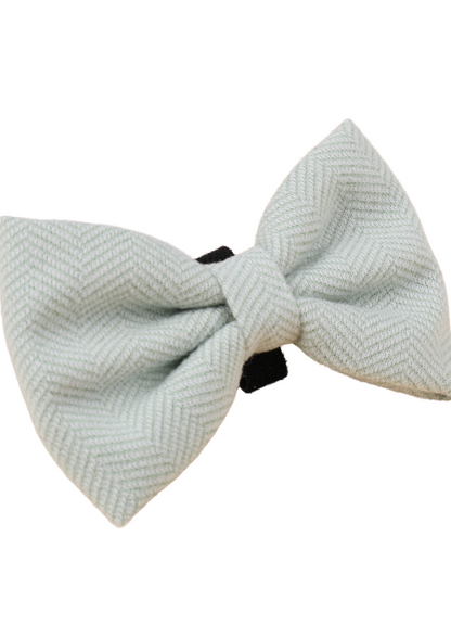 green tweed dog bow tie for dogs & puppies