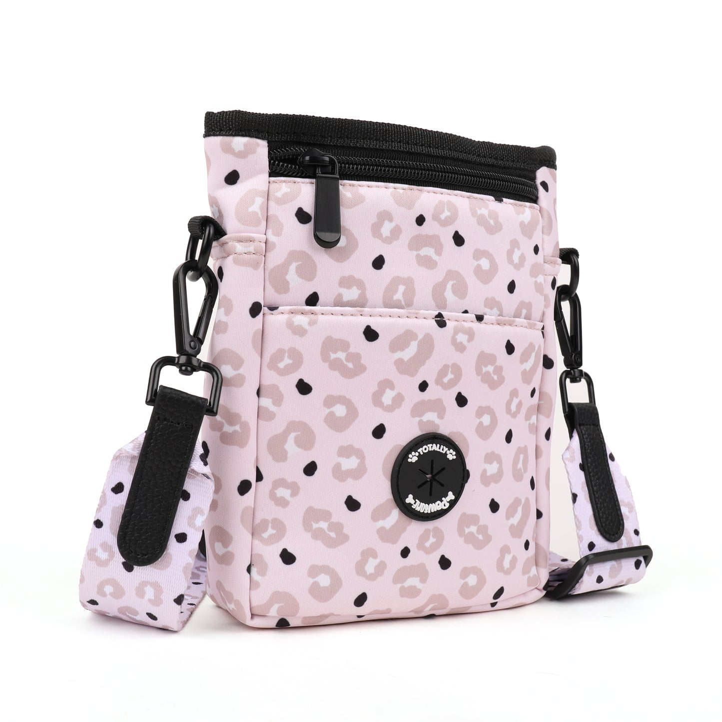 leopard print cross body bag for dog walking